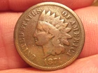 1874 INDIAN HEAD CENT/PENNY,  FREE SHIPPING  (#253E)