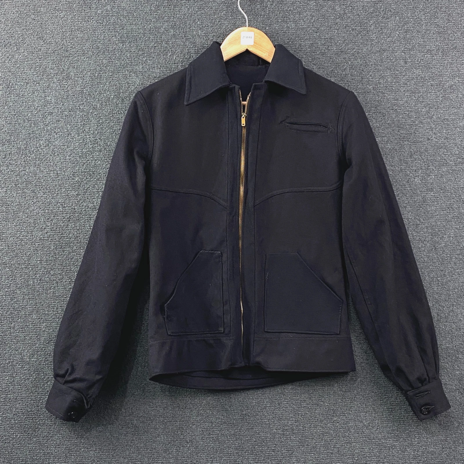Vintage 40s/50s Full Zip Wool Jacket Black Collared Pockets Outdoor No Size
Opens in a new window or