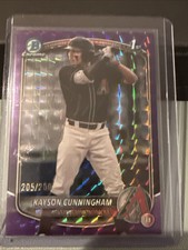 Kayson Cunningham -2025 Bowman Draft 1st Purple Geometric  /250 Diamondbacks SP