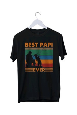 Best Papi Ever Poster Grafikdruck T-Shirt Herren S M L XL 2 3 4 XL 
