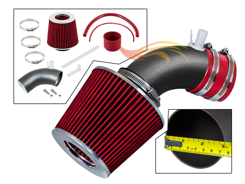 BCP RW RED For 2010-2012 Genesis Coupe 2.0L Turbo Racing Air Intake Kit+ Filter