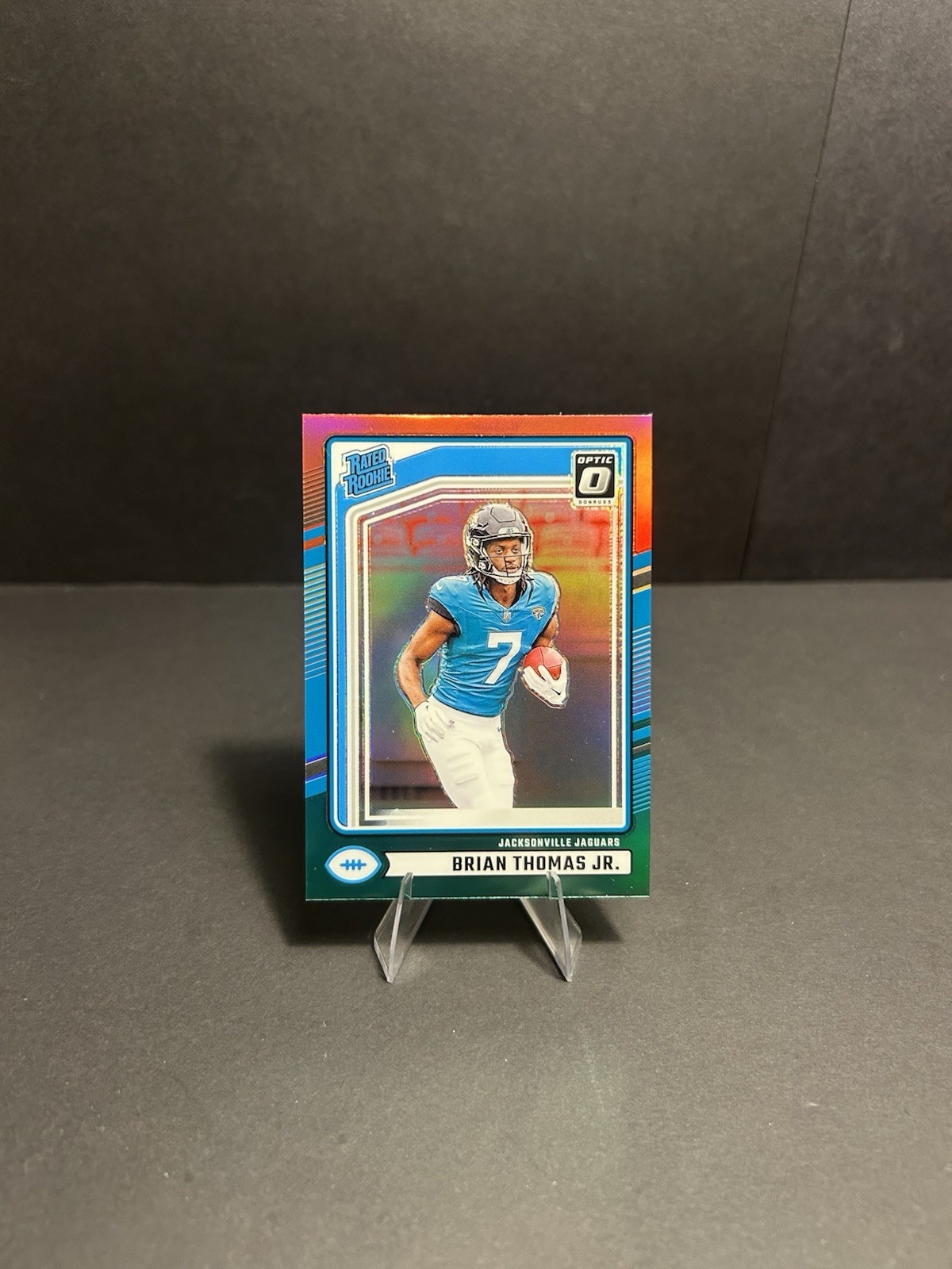 2024 Panini Donruss Rated Rookie BRIAN THOMAS JR. #313 Optic Preview Red & Green