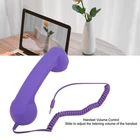 3.5mm Retro Radiation Proof Wired Telephone Handset Purple Cell Phone Handset