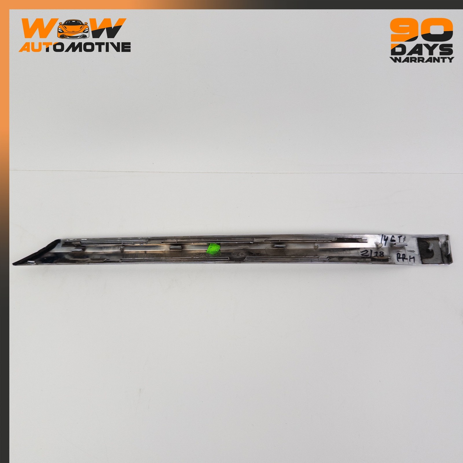12-17 BENTLEY CONTINENTAL GT GTC REAR RIGHT LOWER MOLDING TRIM STRIP CHROME OEM