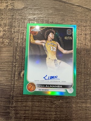 IZAN ALMANSA 22/23 Topps Chrome OTE Overtime Elite GREEN Refractor Auto / 75