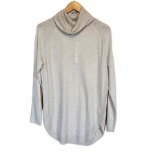 Caslon Nordstrom Turtleneck Tunic Sweater Beige Oatmeal Womens Small Casual Fall