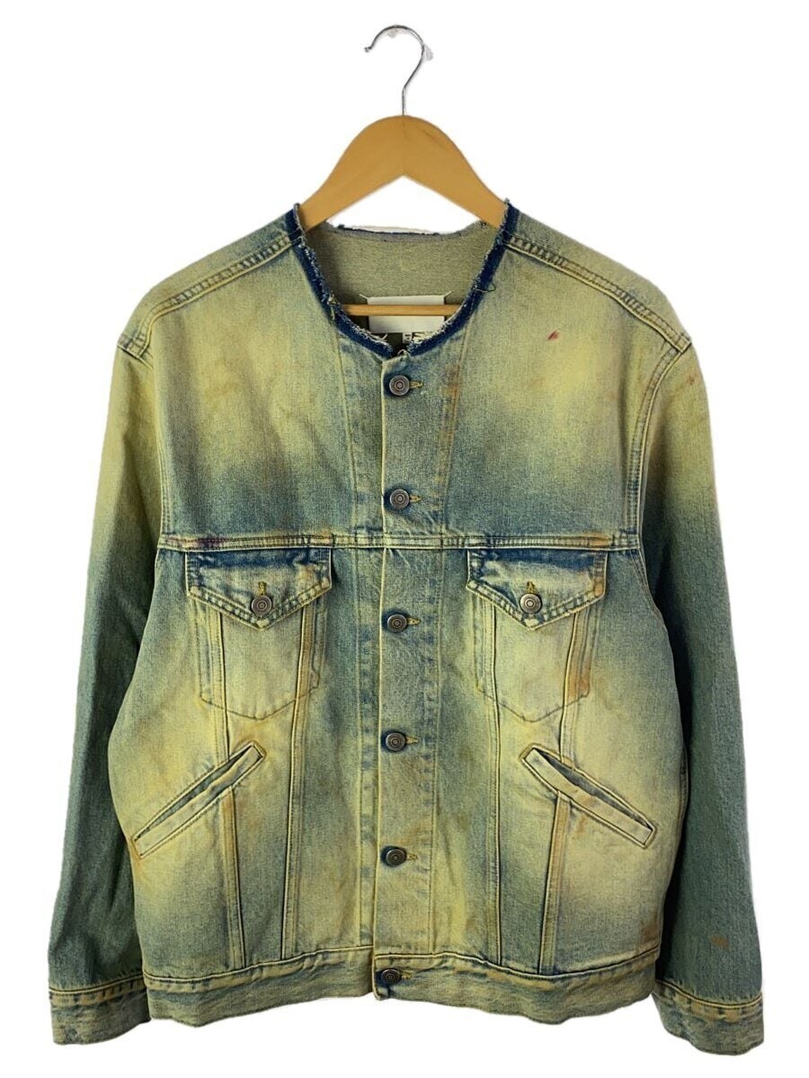 Maison Margiela Maison no-collar denim jacket vintage finish Maison Margiela Maison no-collar denim jacket vintage finish