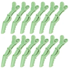 12 Pcs Green Alligator Hair Clips for Styling Sectioning Accessories Women
