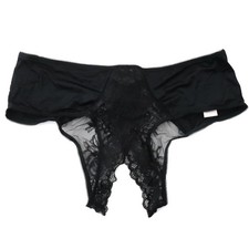 Victoria's Secret Bottomless Open High Leg Satin Cheeky Lace Panty XS M L XL