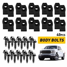 40PC Cover Universal Shield Under Engine Bolts Guard Splash U-nut & Clips Set