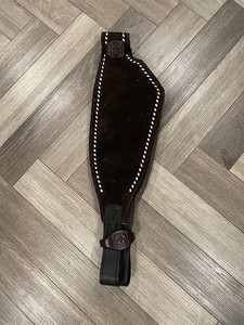 Classic Brown Leather Western Horse Saddle Replacement Fenders – Pair, Open Box