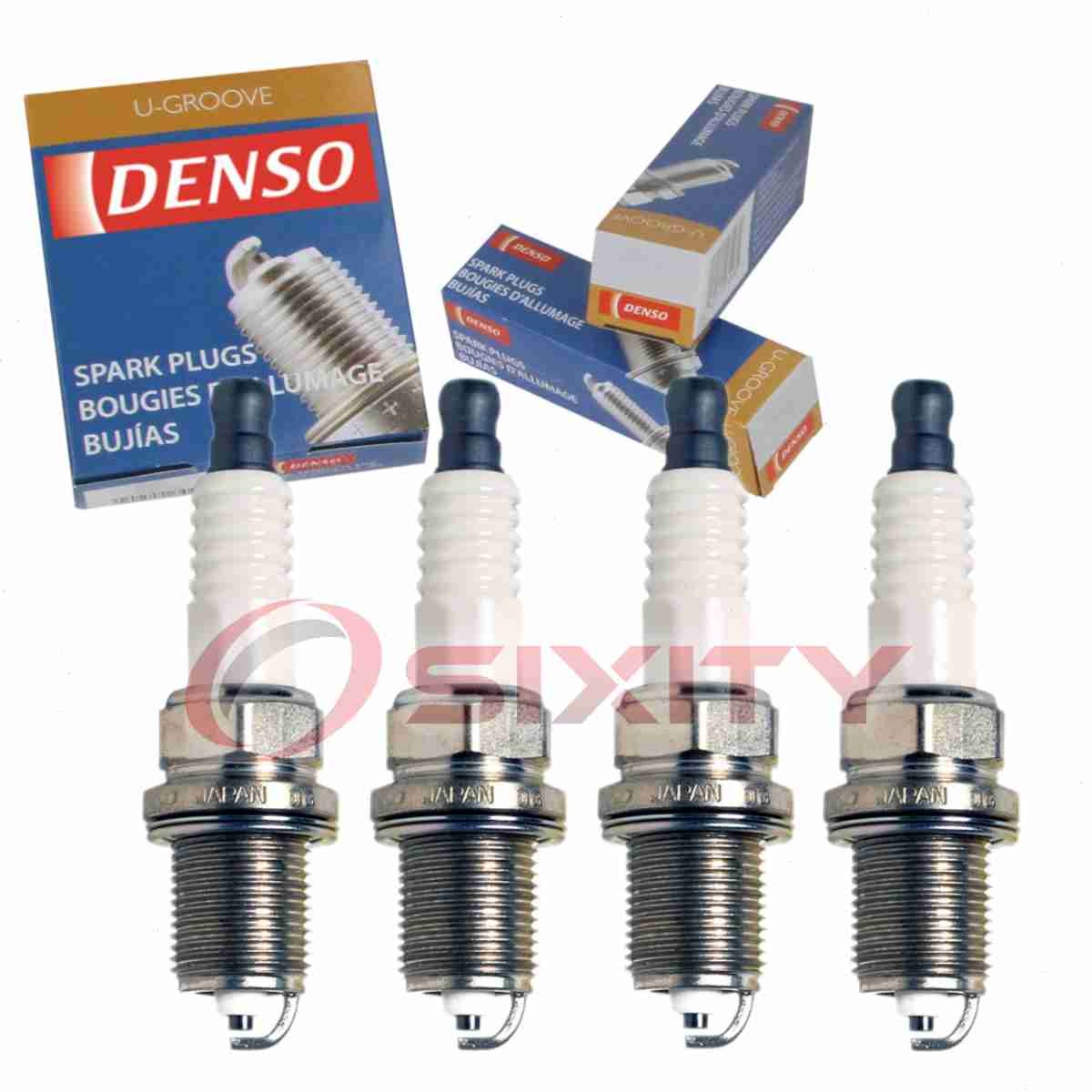 4 pc Denso Standard U-Groove Spark Plugs for 2000 Chevrolet Tracker 2.0L L4 fe