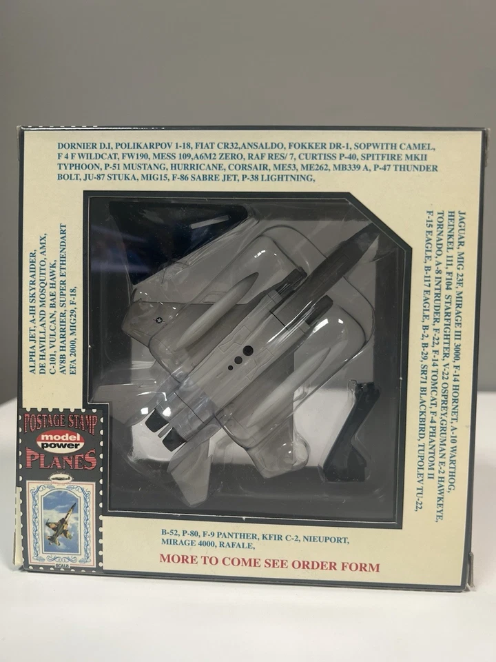 Model Power Postage Stamp Planes F-15 Eagle Diecast 1/100 NIB Display Stand ~328 - Image 2 of 4
