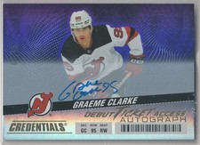 2024-25 UD Credentials - Debut Ticket Access Purple AUTO Graeme Clarke #136 /15