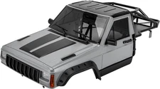 RC Scale Truck Body Shell 1/10 CHEROKEE HALF CAB Hard Body 313mm -GUNMETAL-