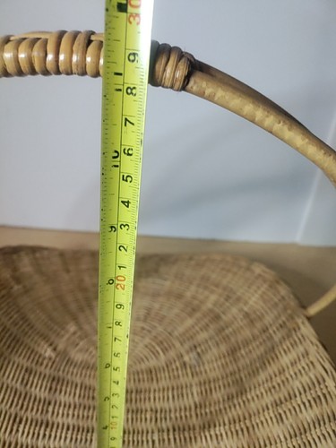 Vintage Gathering Basket Herb Flower Garden Handle Wicker Rattan French Country - Picture 18 of 18