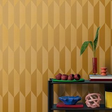 Image of Heavyweight Geometric Wallpaper AS Creation 79086-6 Graphic Groove Feature Wall