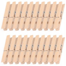 Set of 40 Beech Wood Pegs 7.5cm x 1cm – Durable Clothes, Craft or Display Pegs
