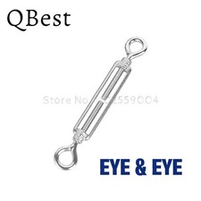 New 1PCS Hook Eye Turnbuckle Stainless Steel Wire Rope Tensioner M4-M20