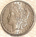1897 S Morgan very nice close call coin AU/BU luster bright free shipping Sigma+