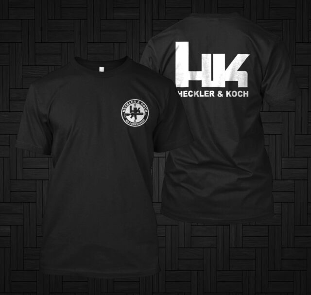 Heckler & Koch HK Logo Symbol Guns Firearms - custom front and back t-shirt tee