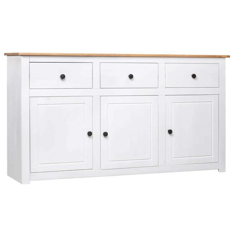 vidaXL Panama Kiefernholz Sideboard - Weiß, 135x40x80cm (282705)