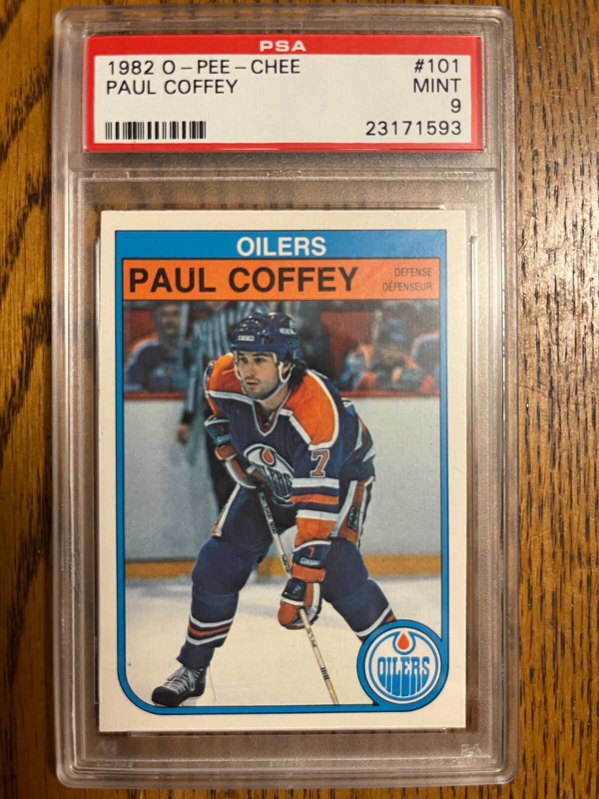 1982/83 OPC PAUL COFFEY CARD PSA 9