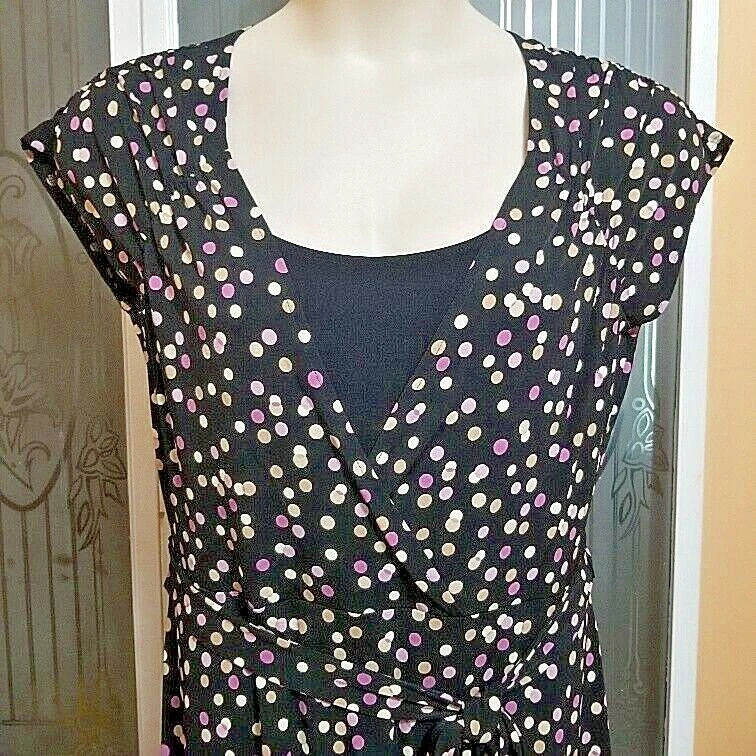 HERMOSO VESTIDO DE LUNARES MULTICOLOR STYLE&CO DAMAS - TALLA L Foto 3 de 4