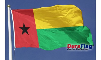 Guinea Bissau Dura Flagge 5 x 3 Fuß - strapazierfähig langlebig mit Clips und Haken