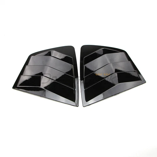 2x Side Window Louver Cover For Honda Accord 9th 2013-2017 Quarter Glossy Black image 3