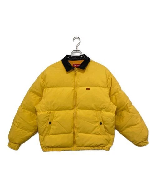 Supreme leather best sale collar puffer jacket