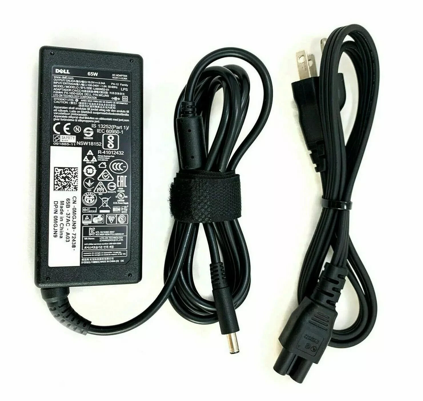 Dell 65W 19.5V AC Power Adapter 4.5mm Tip w/Wall Plug HA65NS5 A065R073L
