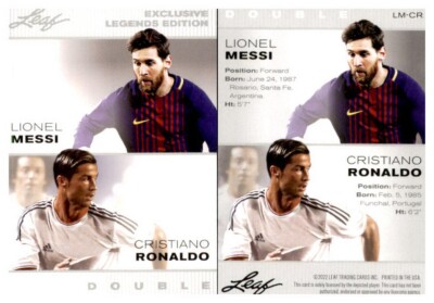 FIFA サッカーグッズ　メッシ、CR7、ルーニー、カカ Lionel Messi / Cristiano Ronaldo 2022 Leaf Exclusive Legends