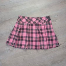 Y2K Pleated Plaid Button Coquette Grunge Skirt