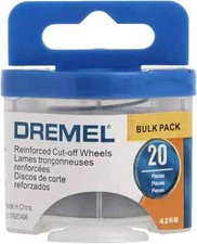 DREMEL 426B 1-1/4" FIBERGLASS REINFORCED CUT-OFF WHEELS (20 Per Pkg.) BRAND NEW