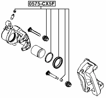 Brake Cylinder Caliper Repair Kit Febest 0575-CX5F OEM K0Y1-33-26Z - Image 2 of 3