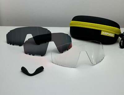 KAPVOE 3 Wechselgläser Polarisiert Fahrradbrille TR90   NEU   Defektes Etui