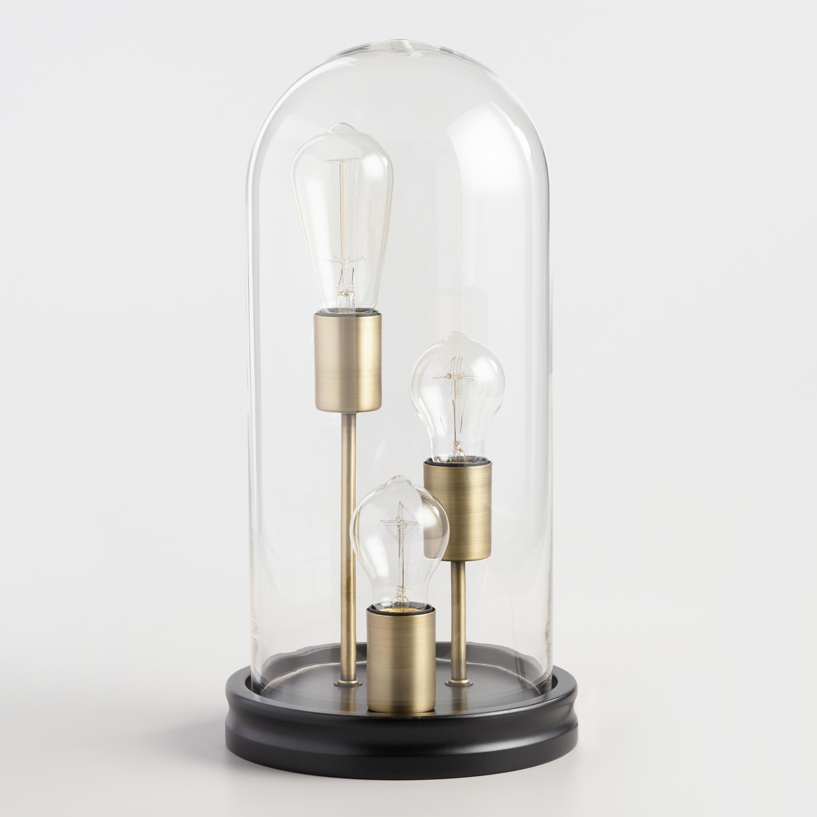 edison glass cloche table lamp
