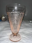 Original Pink PRINCESS Depression Footed Tumbler Glass 6.5" High!