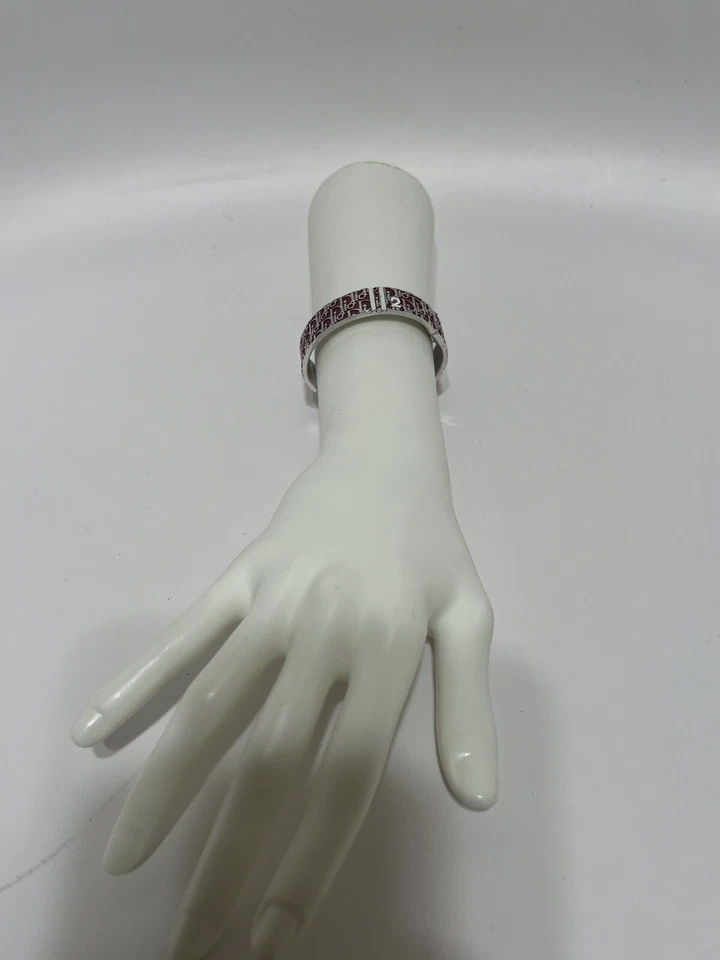 Brazalete de colección Christian Dior por John Galliano rojo con monograma Foto 2 de 4