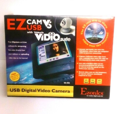 Ezonics USB Digital Video Camera EZ- 888 Web Cam , teveo video suite New Sealed.