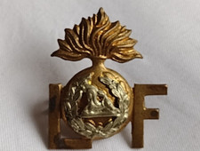 WW1 LF Title Lancashire Fusiliers Shoulder Title Bi-Metal ANTIQUE Org - 1 Pcs