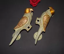 Brass Parrot Shape Door Handle Pair Male Female Lovebirds Couple Door Pull HK445