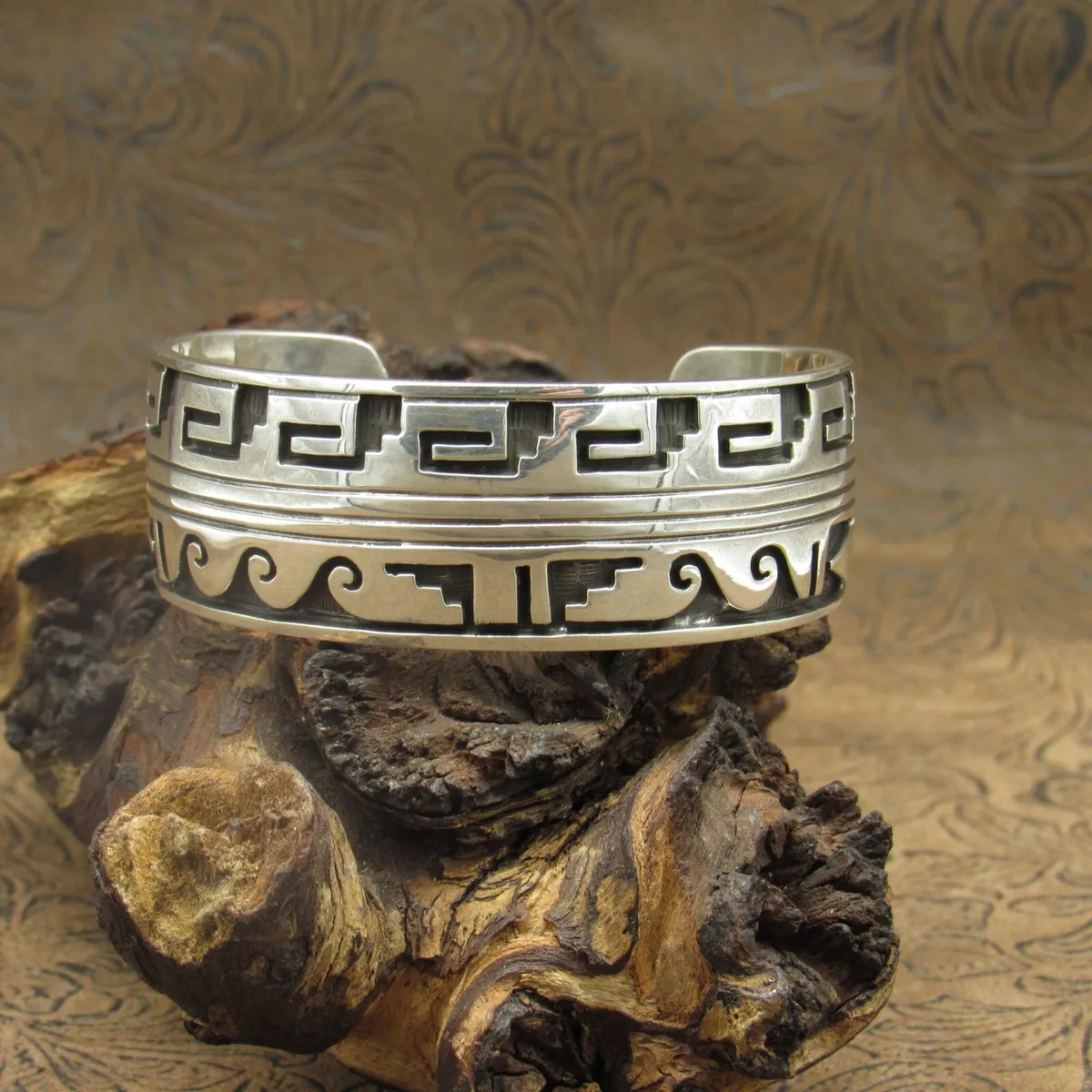 Sterling Silver Southwest Hopi Cuff Bracelet by Aaron Honanie eBay