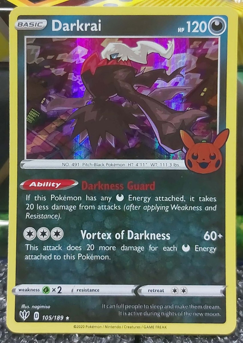 Pokemon Darkrai 105/189 Holo Trick or Trade Halloween Edition