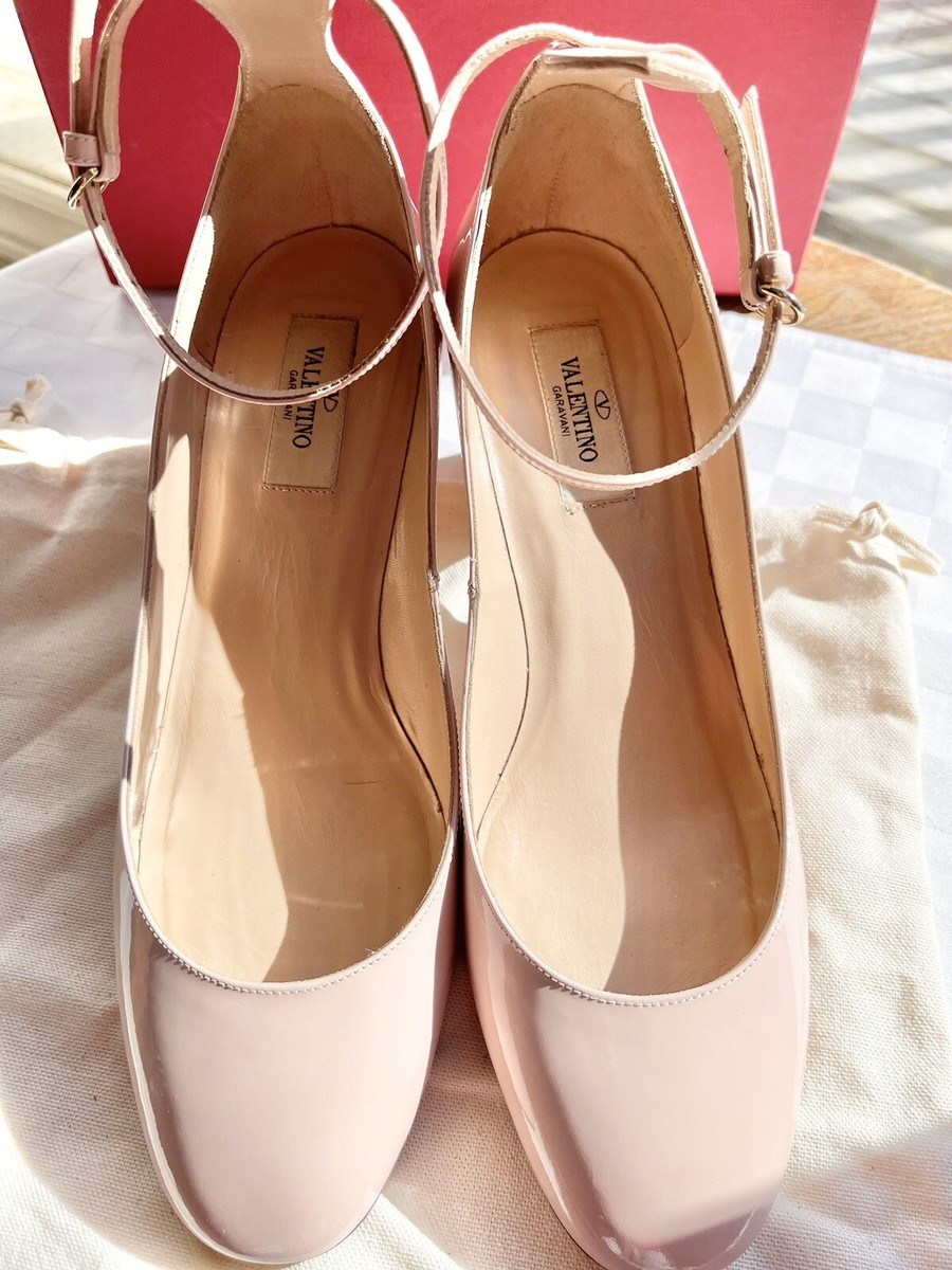 Valentino タンゴ アンクルストラップ パンプス　サイズ37 VALENTINO Garavani Tan-Go Light Pink Patent Leather Halo