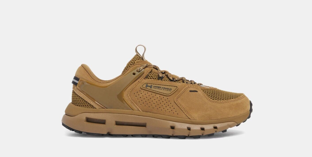 Under Armour Mens UA Summit Trek Suede Hiking Running Shoes Wheat
