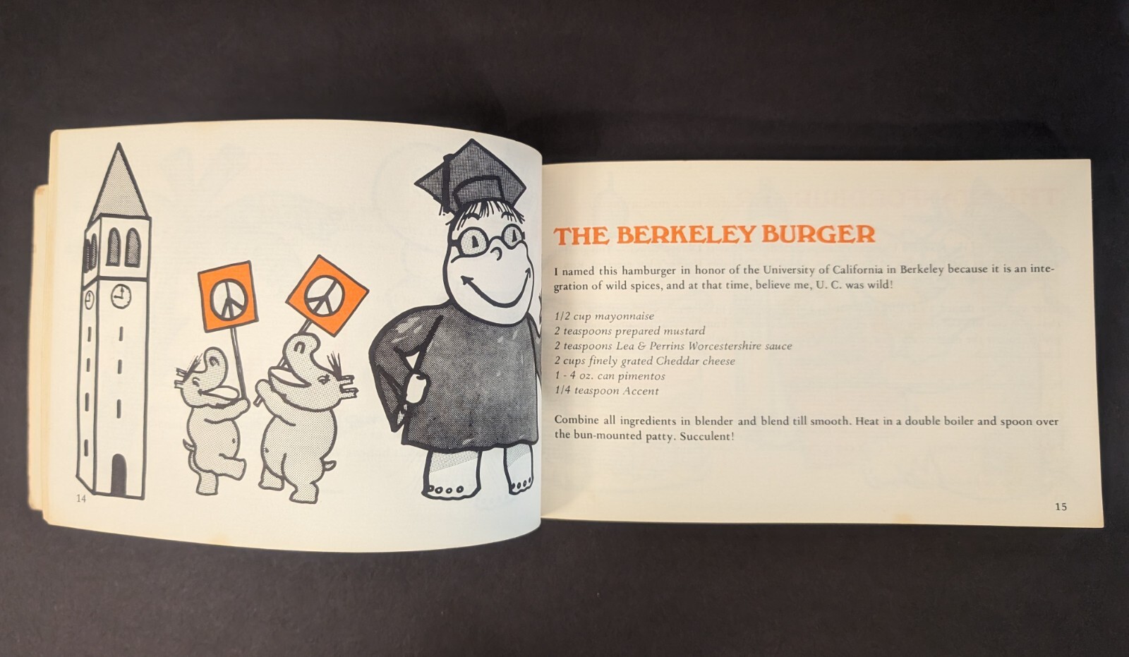 Hippo Cook Book - Hippopotamus Hamburger 1969 - Jack Falvey / Wolo Illustrated