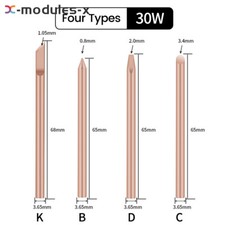 4PCS External Heating Soldering Iron Tip B C D K  Replace Soldering Repair Tool