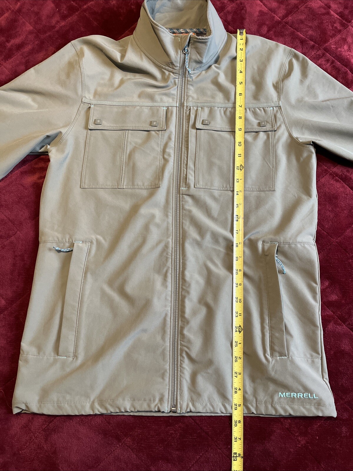Merrell Full Zip Select Dry Jacket Medium Gray Po… - image 10